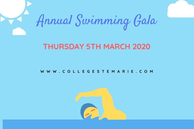 Swimming Gala at Le Pavillon : Thursday 5th March 2020